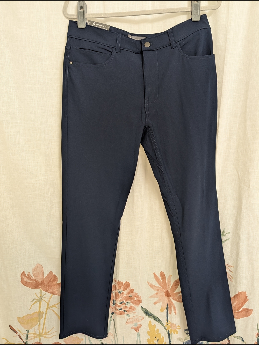 NWT Benton Performance Pants 32x32 Navy Slim Fit Stretch Golf Travel Pants